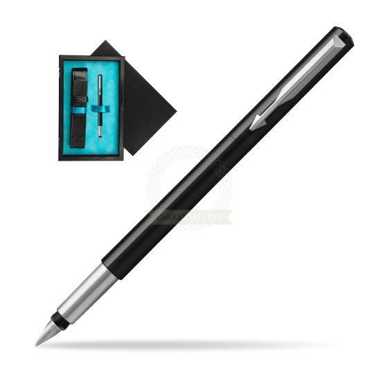 Parker Vector Standard Black Penna Stilografica in single wooden box Black Single Turquoise