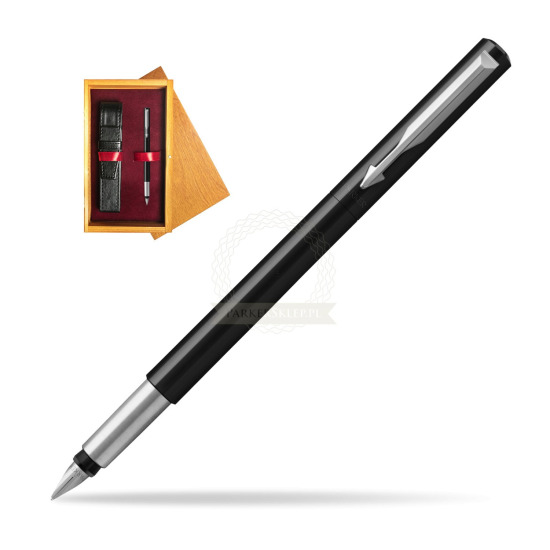 Parker Vector Standard Black Penna Stilografica in single wooden box Honey Single Maroon