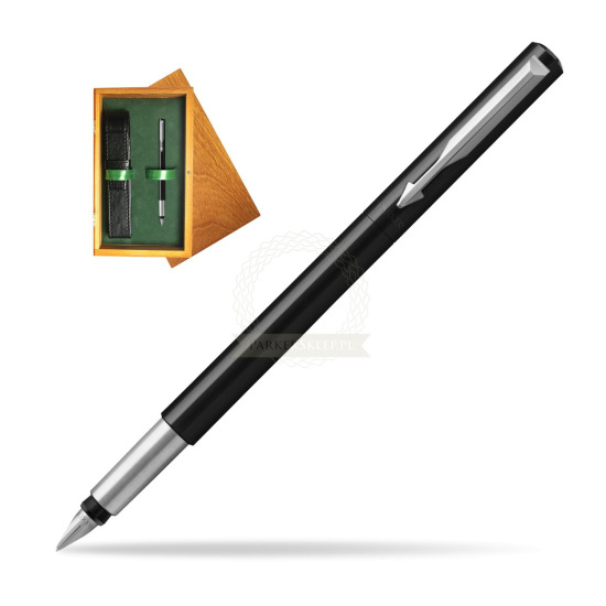 Parker Vector Standard Black Penna Stilografica in single wooden box Honey Single Green
