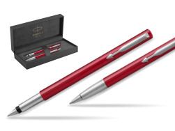 Parker Fountain + Ballpoint Pen Gift Set Vector Red CT in original Parker Prestige box