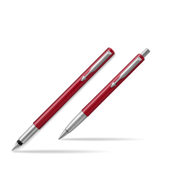 Parker Fountain + Ballpoint Pen Gift Set Vector Red CT