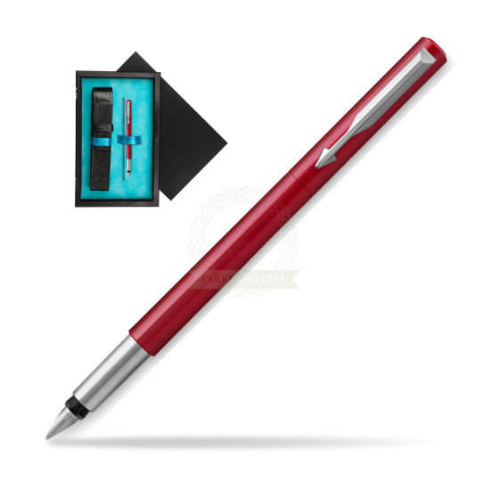 Parker Vector Standard Red Penna Stilografica in single wooden box Black Single Turquoise