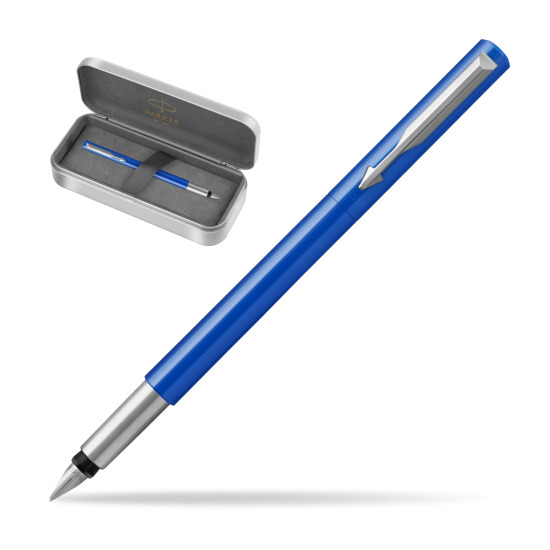 Parker Vector Blue Fountain Pen in Parker metal gift box, special edition