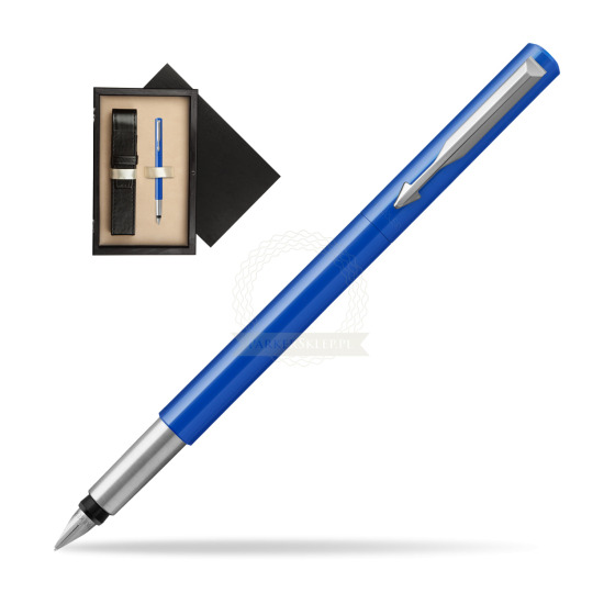 Parker Vector Blue Fountain Pen in single wooden box Wenge Single Ecru