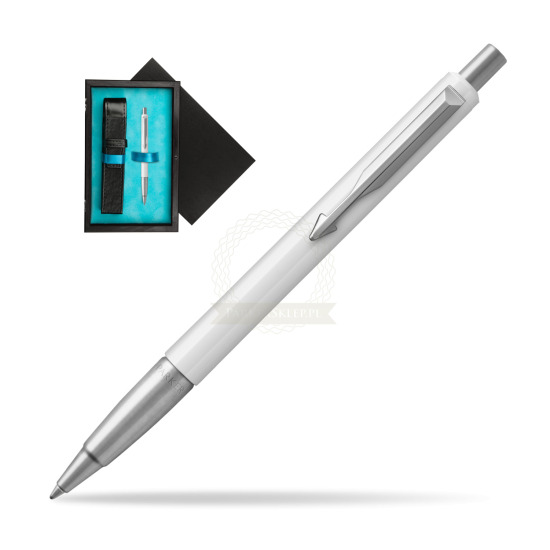 Parker Vector White Ballpoint Pen in single wooden box Black Single Turquoise