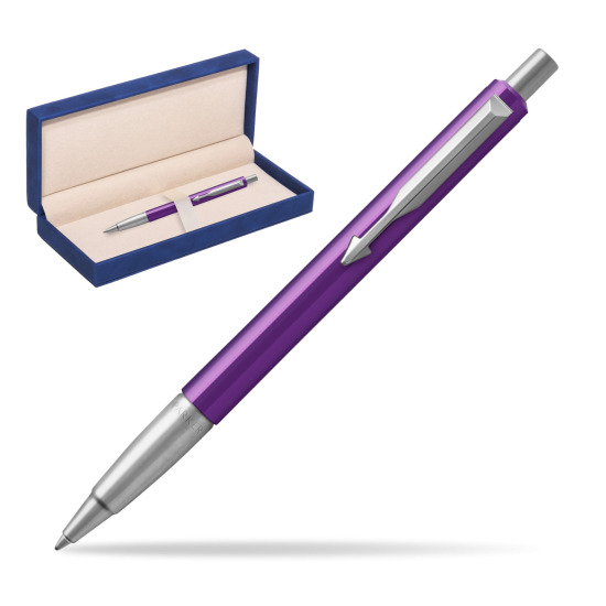 Parker Vector Purple Kugelschreiber in suede box navy blue