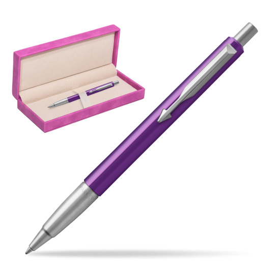 Parker Vector Purple Kugelschreiber in suede box fuchsia