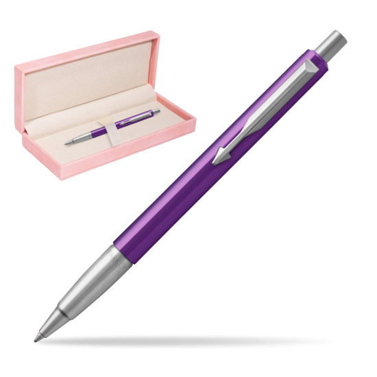 Parker Vector Purple Kugelschreiber in suede box pink