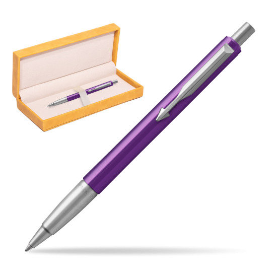Parker Vector Purple Kugelschreiber in suede box yellow
