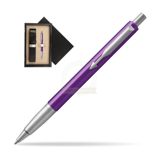 Parker Vector Purple Kugelschreiber in single wooden box Wenge Single Ecru