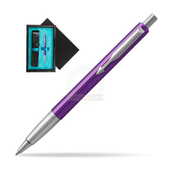 Parker Vector Purple Kugelschreiber in single wooden box Black Single Turquoise