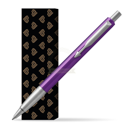 Parker Vector Purple Kugelschreiber in cover Golden Hearts