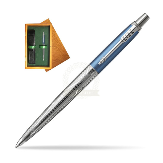 Parker Jotter London Architecture Skyblue Modern CTPenna a Sfera in single wooden box Honey Single Green