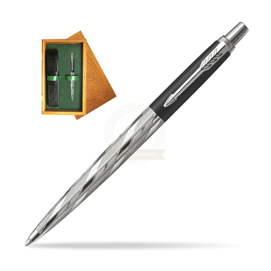 Parker Jotter London Architecture Black Postmodern CT Ballpoint Pen in single wooden box Honey Single Green