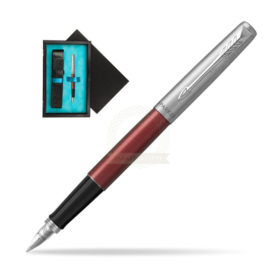 Parker Jotter Kensington Red Penna Stilografica in single wooden box Black Single Turquoise