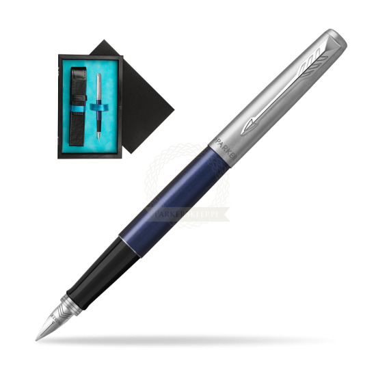 Parker Jotter Royal Blue Penna Stilografica in single wooden box Black Single Turquoise