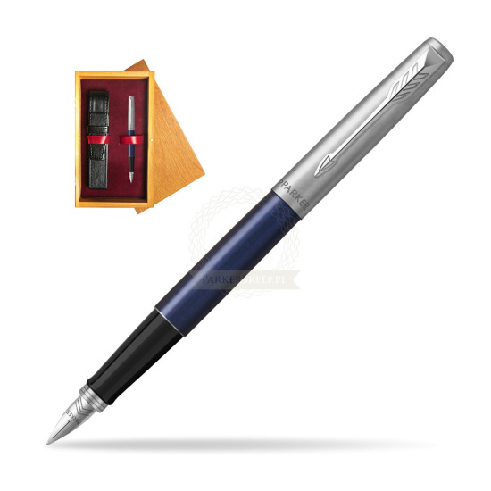Parker Jotter Royal Blue Penna Stilografica in single wooden box Honey Single Maroon