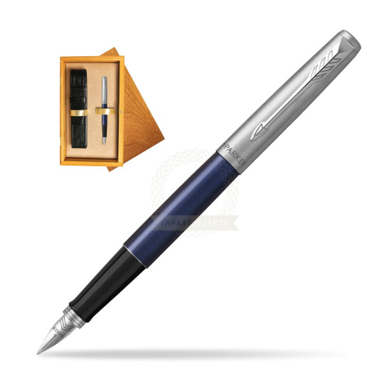 Parker Jotter Royal Blue Penna Stilografica in single wooden box Honey Single Ecru