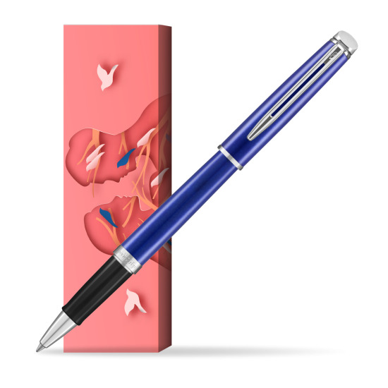 Waterman Hemisphere 2018 Bright Blue CT RollerPenna a Sfera in cover Magic Moments