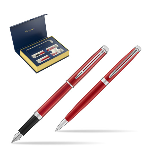 Waterman Penna Stilografica + Penna a Sfera 2018 Comet Red CT 