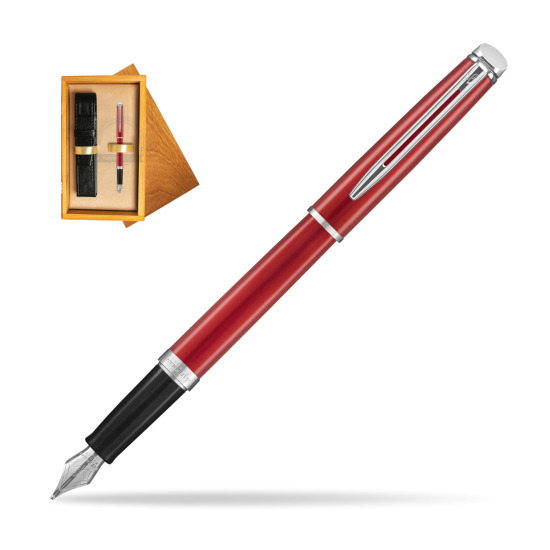 Waterman Hemisphere 2018 Comet Red CT Penna Stilografica. in single wooden box Honey Single Ecru