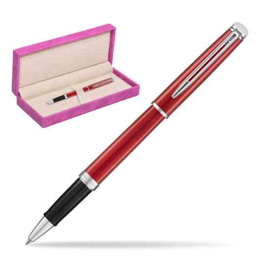 Waterman Hemisphere 2018 Comet Red CT RollerPenna a Sfera in suede box fuchsia