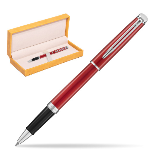Waterman Hemisphere 2018 Comet Red CT RollerPenna a Sfera in suede box yellow
