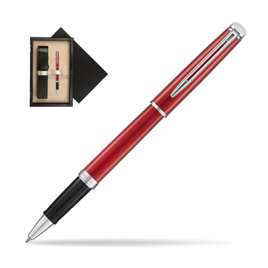Waterman Hemisphere 2018 Comet Red CT RollerPenna a Sfera in single wooden box Wenge Single Ecru