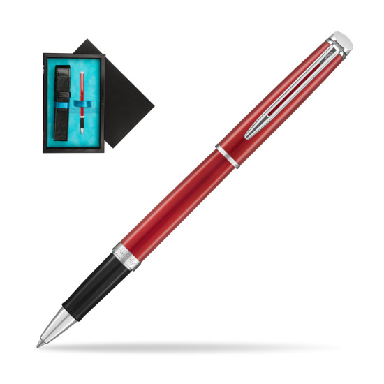 Waterman Hemisphere 2018 Comet Red CT RollerPenna a Sfera in single wooden box Black Single Turquoise