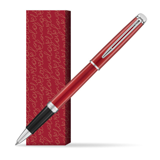 Waterman Hemisphere 2018 Comet Red CT RollerPenna a Sfera in cover True Love