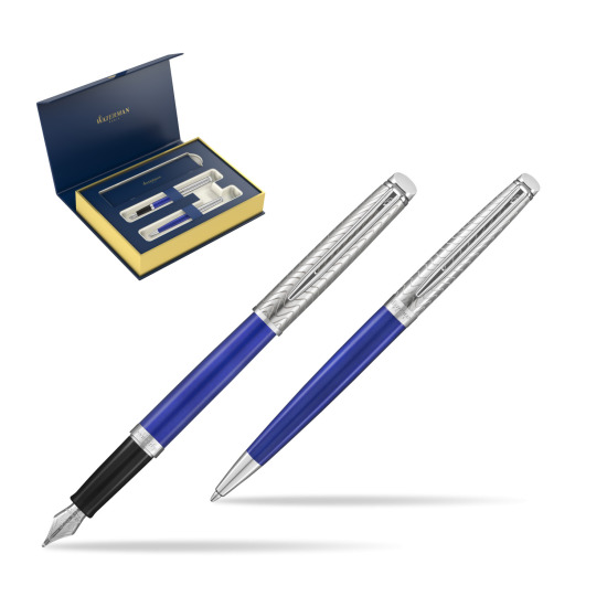 Waterman Penna Stilografica + Penna a Sfera 2018 Deluxe Blue Wave CT 