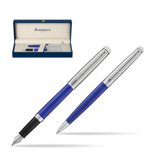 Waterman Penna Stilografica + Penna a Sfera 2018 Deluxe Blue Wave CT