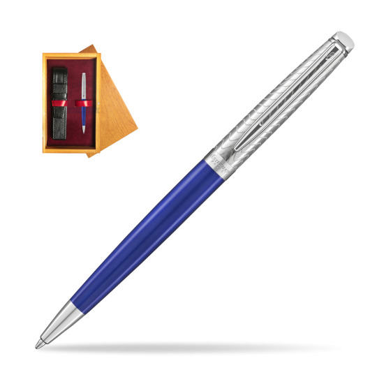 Waterman Hemisphere 2018 Deluxe Blue Wave CT Penna a Sfera in single wooden box Honey Single Maroon