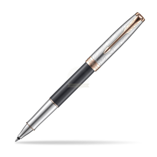 Parker Sonnet Grey Pink PGT 18 K (Strata) Rollerball Pen