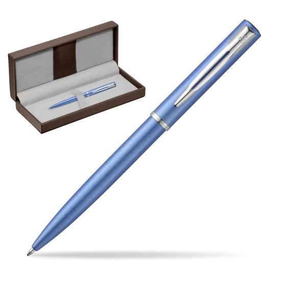 Waterman Allure blue CT Stylo à bille  in the brown leather box