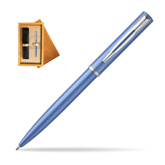 Waterman Allure blue CT Penna a Sfera  in single wooden box Honey Single Ecru