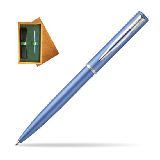 Waterman Allure blue CT Penna a Sfera  in single wooden box Honey Single Green