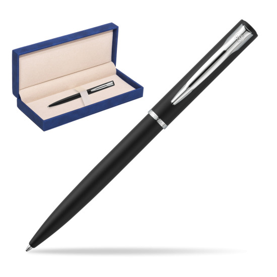 Waterman Allure muted black CT Penna a Sfera in suede box navy blue