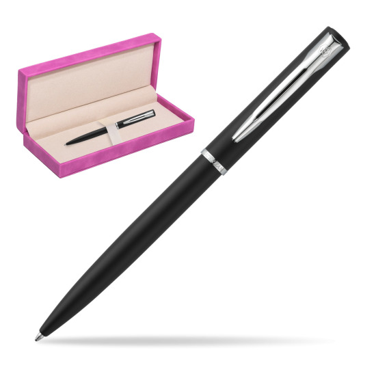 Waterman Allure muted black CT Penna a Sfera in suede box fuchsia