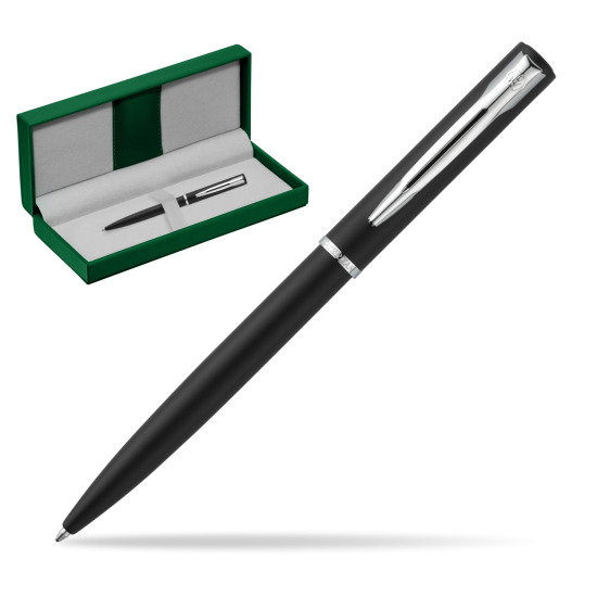 Waterman Allure muted black CT Stylo à bille in the green leather box