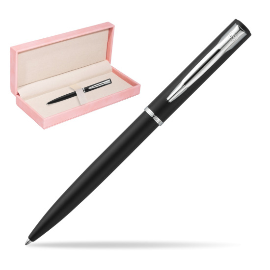 Waterman Allure muted black CT Penna a Sfera in suede box pink