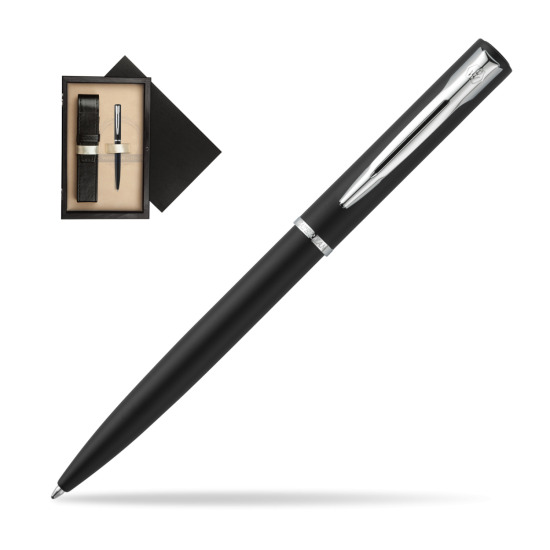 Waterman Allure muted black CT Penna a Sfera in single wooden box Wenge Single Ecru