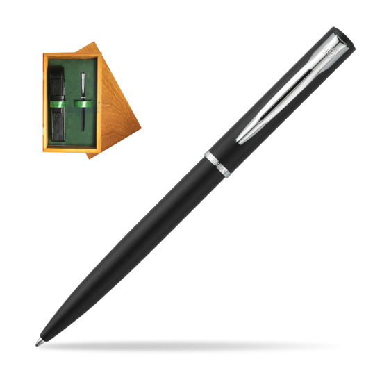 Waterman Allure muted black CT Penna a Sfera in single wooden box Honey Single Green