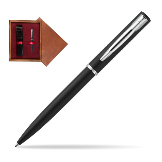 Waterman Allure muted black CT Penna a Sfera in single wooden box Mahogany Single Maroon