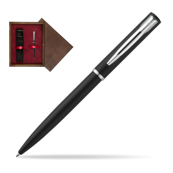 Waterman Allure muted black CT Penna a Sfera in single wooden box Wenge Single Maroon