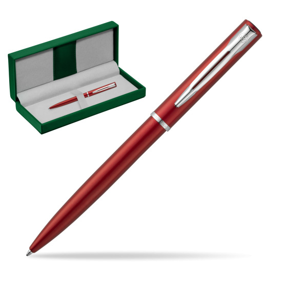 Waterman Allure red CT Stylo à bille in the green leather box