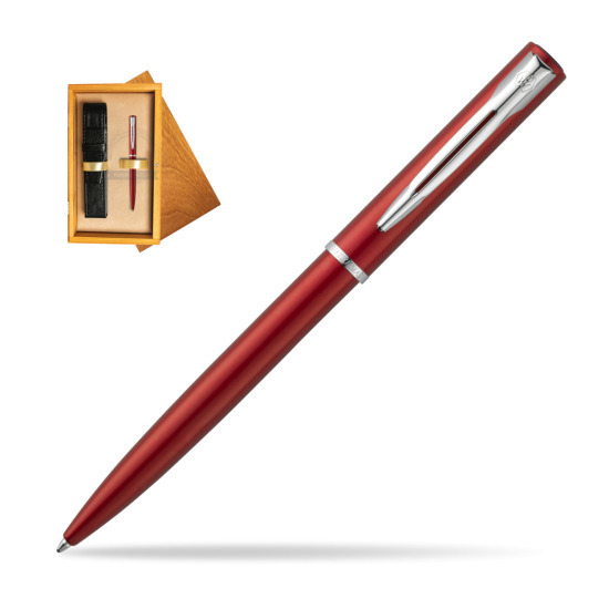 Waterman Allure red CT Penna a Sfera in single wooden box Honey Single Ecru