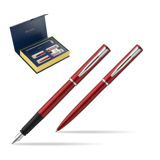 Waterman Penna Stilografica + Penna a Sfera Allure red CT 