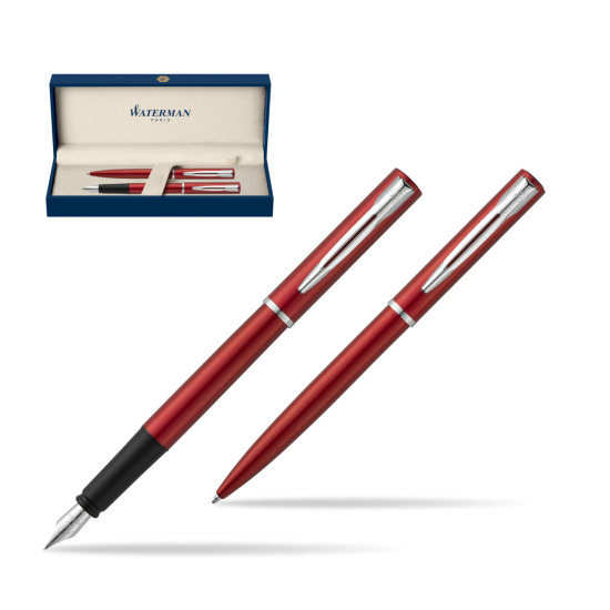 Waterman Penna Stilografica + Penna a Sfera Allure red CT