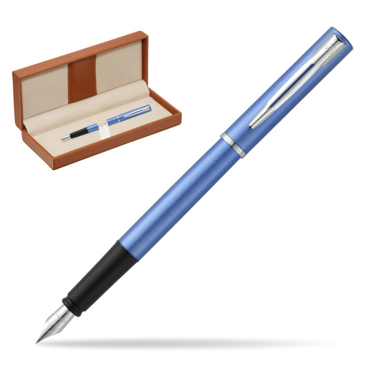 Waterman Allure blue Penna Stilografica  in classic box brown